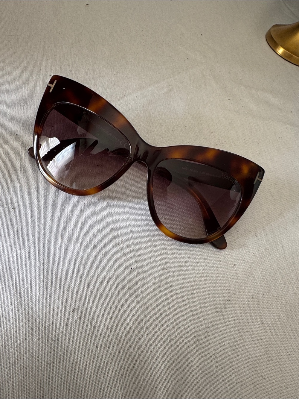 Tom Ford Tortoiseshell Cat-Eye Sunglasses - Brown Gradient Lenses